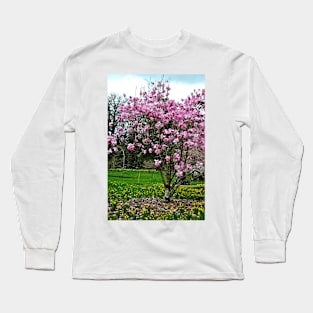 Magnolia Tree Batsford Arboretum Cotswolds UK Long Sleeve T-Shirt